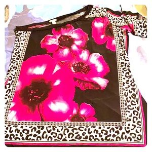 Off One Shoulder Floral Shirt